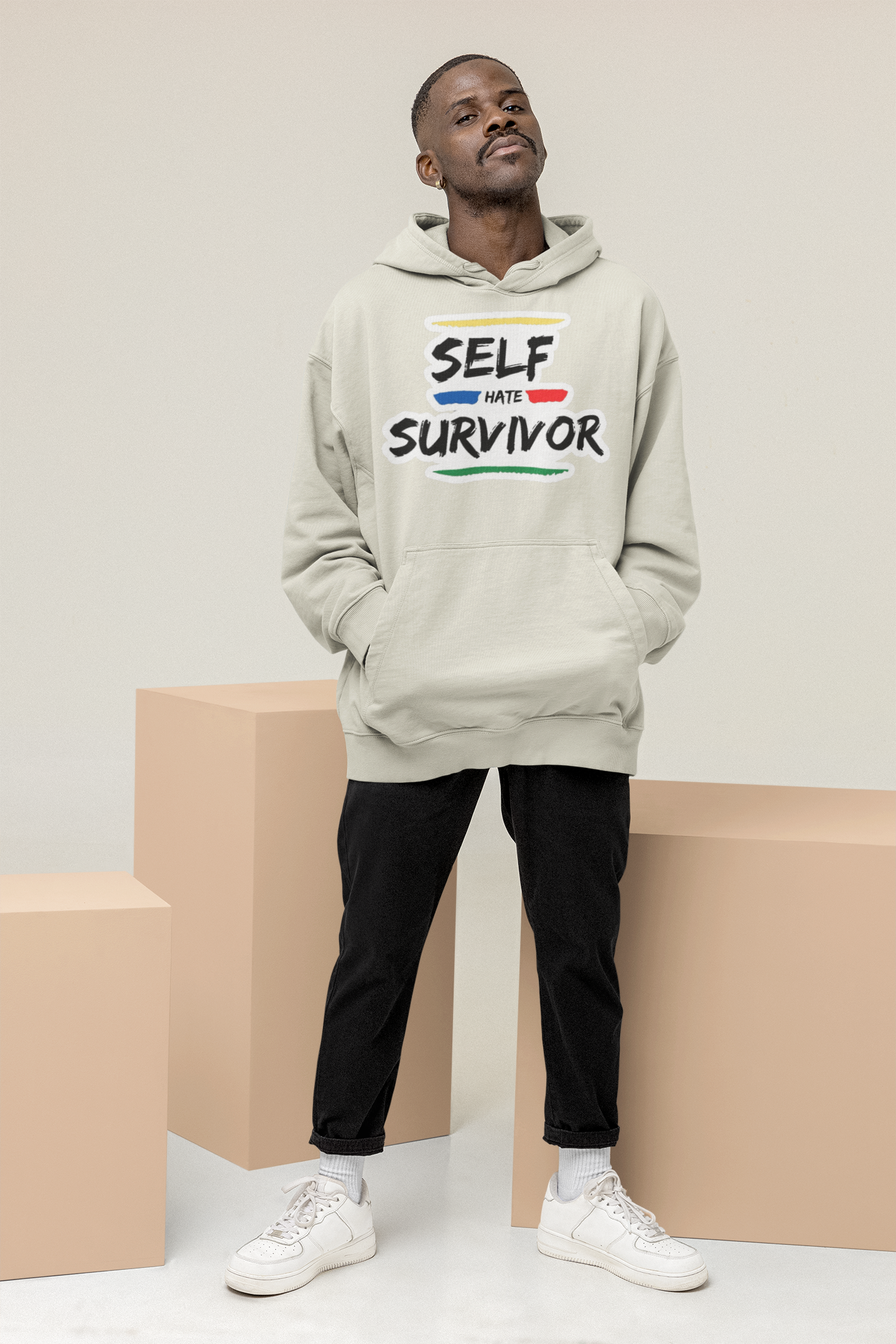 “Self Hate Survivor” Hoodie “Sand” - SelfHateSurvivor