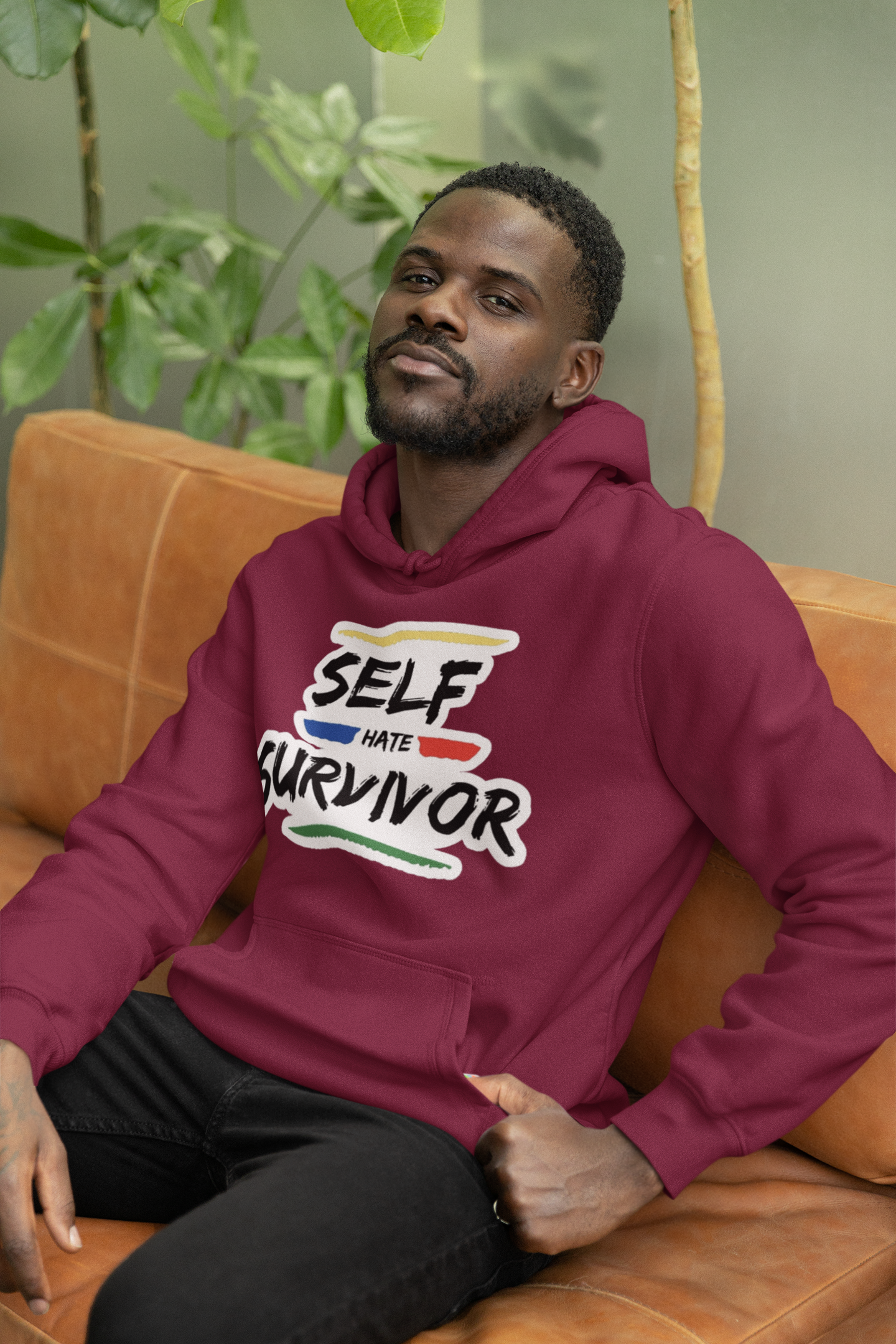 “Self Hate Survivor” Hoodie “Garnet” - SelfHateSurvivor