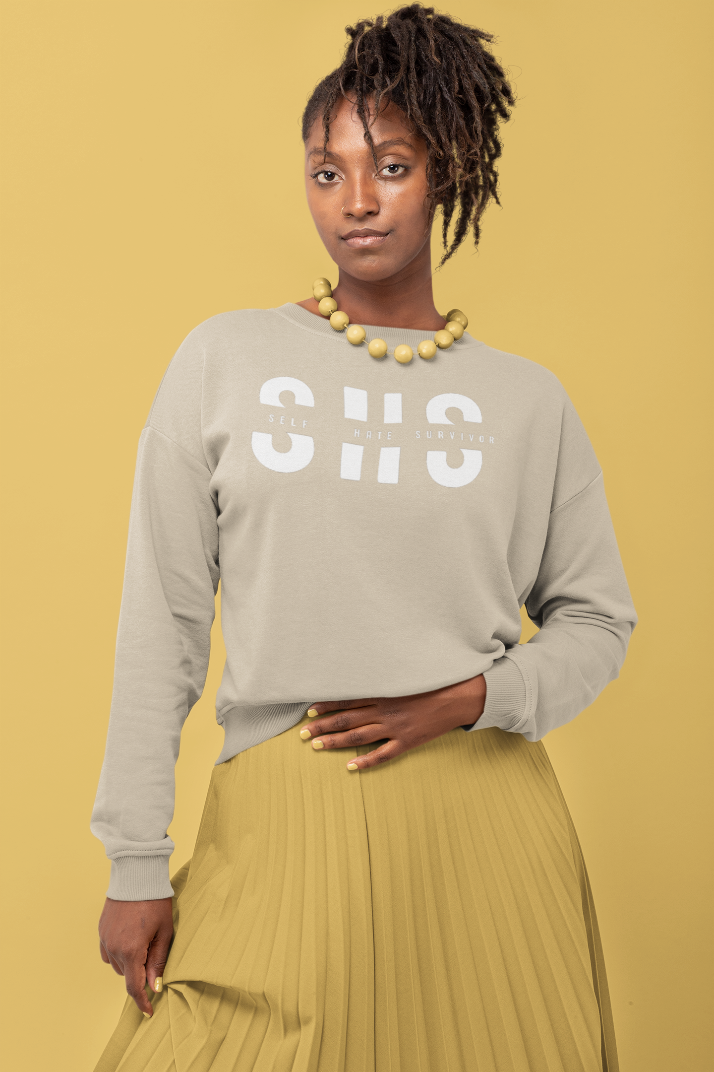 “Self Hate Survivor” Sweatshirt “Sand” - SelfHateSurvivor