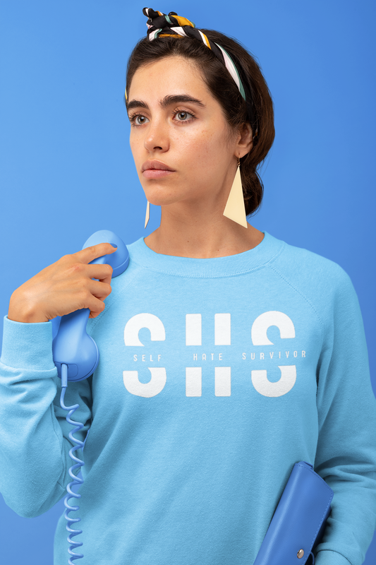 “Self Hate Survivor” Sweatshirt “Carolina Blue” - SelfHateSurvivor