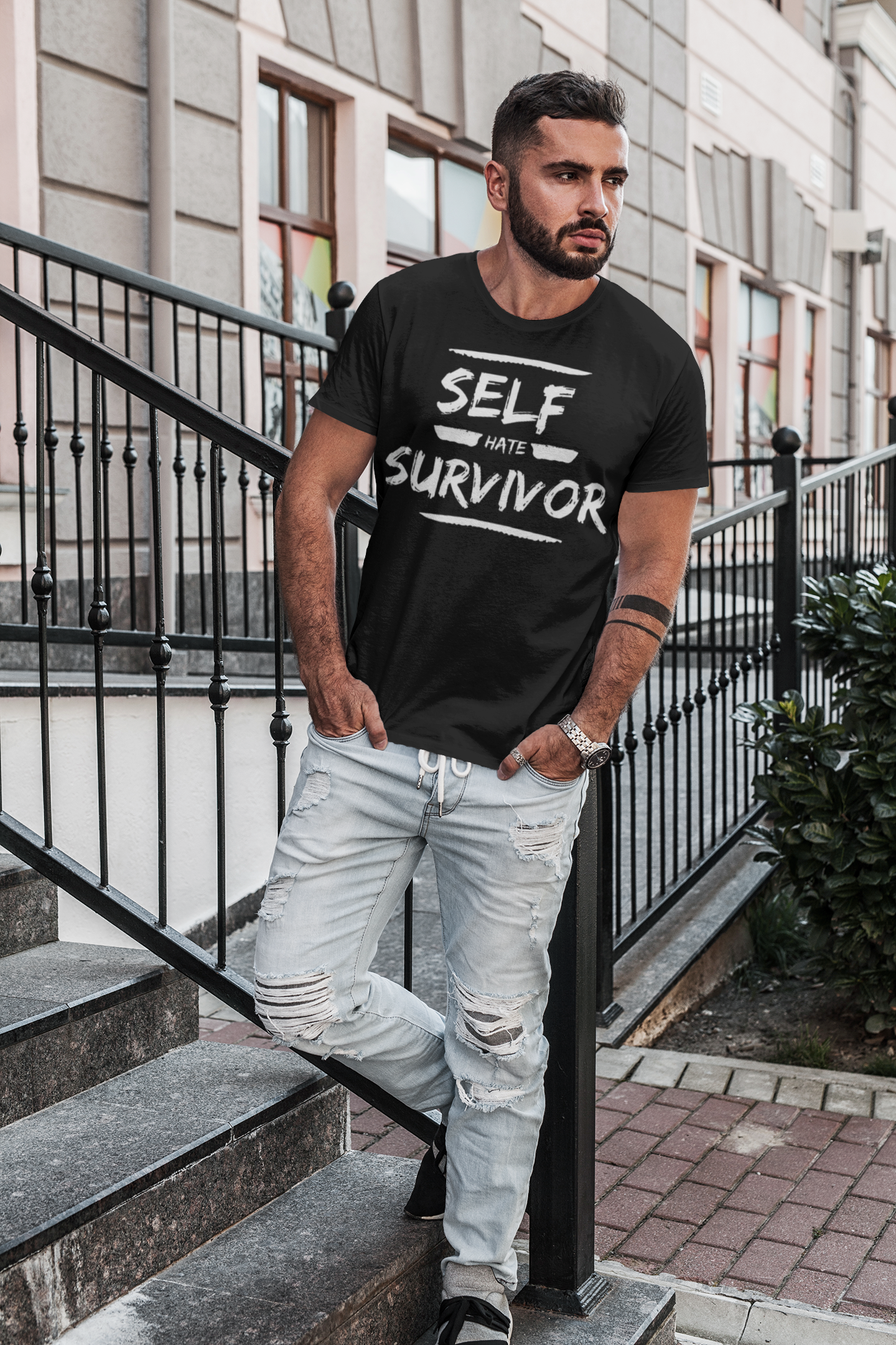 “Self Hate Survivor” Short Sleeve “Black” - SelfHateSurvivor